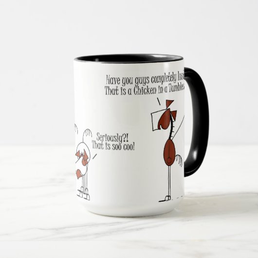 おもしろいな馬及び鶏のマグ マグカップ (正面右)