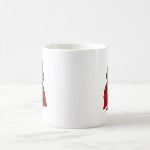 おもしろいな驚異のWombatのスーパーヒーローの漫画の芸術 コーヒーマグカップ (中央)