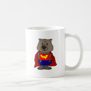 おもしろいな驚異のWombatのスーパーヒーローの漫画の芸術 コーヒーマグカップ