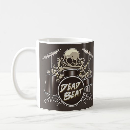おもしろいな骨組ドラマー(パーソナライズな) コーヒーマグカップ (左)