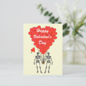 おもしろいな骨組ロマンチックなバレンタイン シーズンポストカード (スタンド正面)
