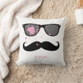 おもしろいな髭およびサングラス クッション (ブランケット)