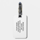 おもしろいな髭およびサングラス ラゲッジタグ (裏面縦)