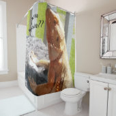 おもしろいな髭があるドラゴンの写真のプリント シャワーカーテン (インサイチュ)