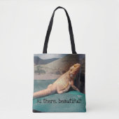 おもしろいな髭があるドラゴンの写真 トートバッグ (正面)