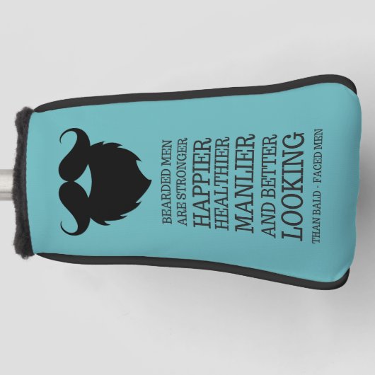 おもしろいな髭がある人の引用文 ゴルフヘッドカバー (正面)