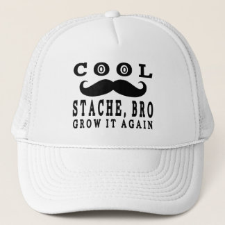 おもしろいな髭のカッコいいStache Broはそれを再度育てます キャップ