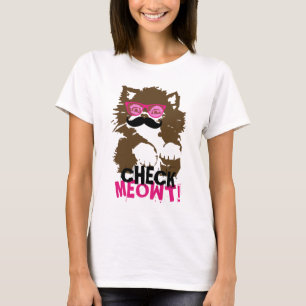 おもしろいな髭のサングラスの点検Meowt! Tシャツ
