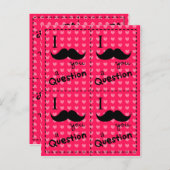 おもしろいな髭のバレンタインは郵便はがきのピンクを切り取りました シーズンポストカード (正面/裏面)