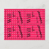 おもしろいな髭のバレンタインは郵便はがきのピンクを切り取りました シーズンポストカード (裏面)