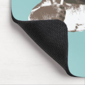 おもしろいな髭のパグ マウスパッド (コーナー)