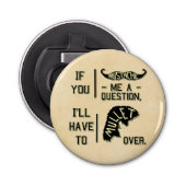 おもしろいな髭の質問マレットの冗談のしゃれ 栓抜き (正面)