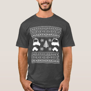 おもしろいな髭の醜いCristmasのセーター Tシャツ