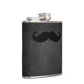 おもしろいな髭を搭載するクールな金属鋼鉄一見 フラスク (右)