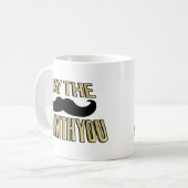 おもしろいな髭5月はあなたとstacheあります コーヒーマグカップ (正面左)