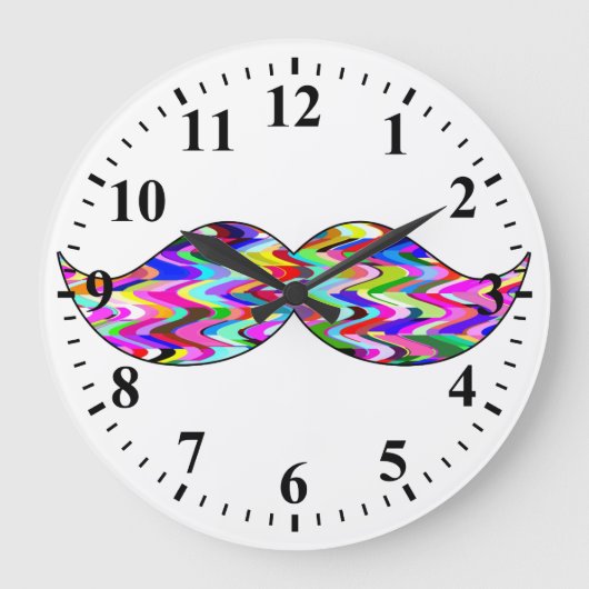 おもしろいな髭 ラージ壁時計 (正面)