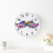 おもしろいな髭 ラージ壁時計 (ホーム)