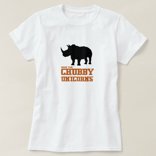 おもしろいな魔法のユニコーンのオレンジユニコーンの女の子 Tシャツ (デザイン正面)