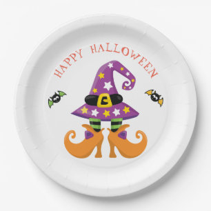 おもしろいな魔法使いの足ハロウィン ペーパープレート