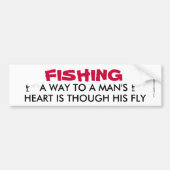 おもしろいな魚釣りのバンパーステッカー バンパーステッカー (正面)