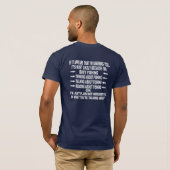おもしろいな魚釣りの固定観念 Tシャツ (裏面フル)