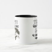 おもしろいな魚釣りの引用文のオオクチバスの漁師のマグ マグカップ (中央)