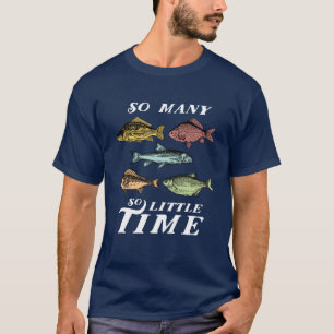 おもしろいな魚釣りの引用文のTシャツは多数少し時間を採取します Tシャツ