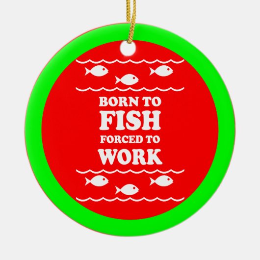 おもしろいな魚釣り セラミックオーナメント (正面)