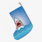 おもしろいな鮫 スモールクリスマスストッキング (裏面 (吊り時))