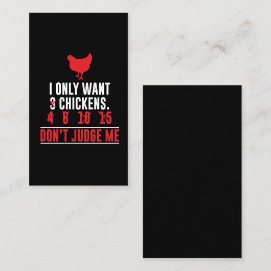 おもしろいな鶏のことわざ-アニマル・ファームのギフトの農家 名刺 (正面/裏面)