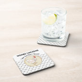 おもしろいな鶏の卵のノベルティの素朴なぼろぼろの農家 コースター (右側)