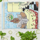 おもしろいな鶏の台所タオル キッチンタオル (折り畳み)