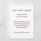 おもしろいな鶏の読本の漫画の雌鶏 招待状 (裏面)