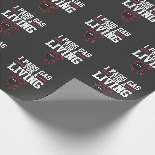 おもしろいな麻酔医の麻酔のギフトのパスのガス ラッピングペーパー (角)