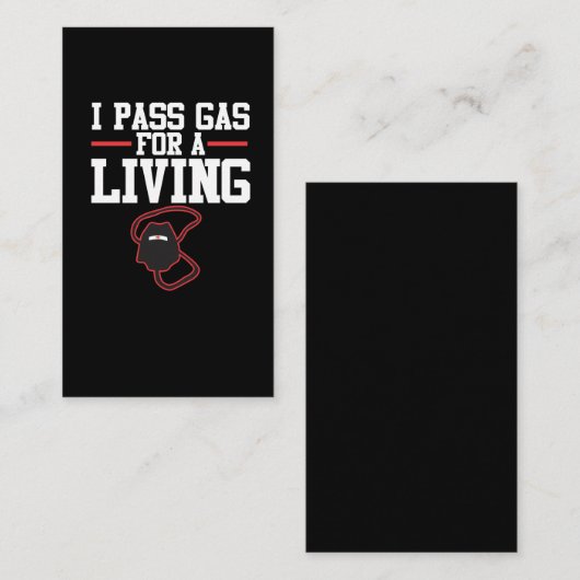 おもしろいな麻酔医の麻酔のギフトのパスのガス 名刺 (正面/裏面)