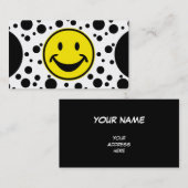 おもしろいな黄色及び点 + あなたのbackg。 及びアイディア 名刺 (正面/裏面)