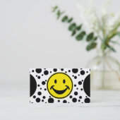 おもしろいな黄色及び点 + あなたのbackg。 及びアイディア 名刺 (スタンド正面)