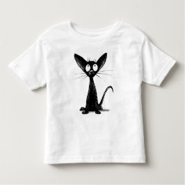 おもしろいな黒猫の子供 トドラーTシャツ