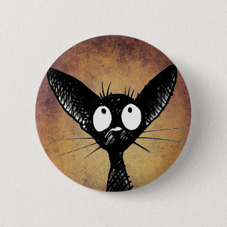 おもしろいな黒猫の芸術ボタンのバッジ 缶バッジ