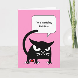 おもしろいな黒猫は| Badd Gato |のいけない猫を梳きます シーズンカード