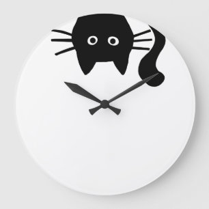 おもしろいな黒猫 ラージ壁時計