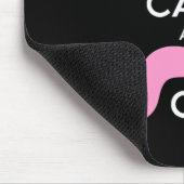 おもしろいな黒、ピンクは平静および髭を保ちます マウスパッド (コーナー)