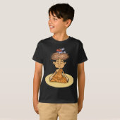 おもしろいな黙想の黒のTシャツ Tシャツ (正面フル)