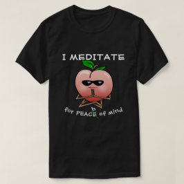 おもしろいな黙想は|のカスタムなモモのTシャツを引用します Tシャツ