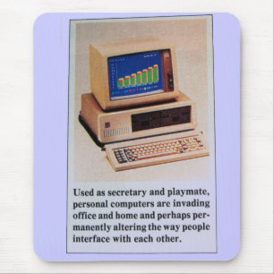 おもしろいな1981パーソナルコンピュータ広告 マウスパッド
