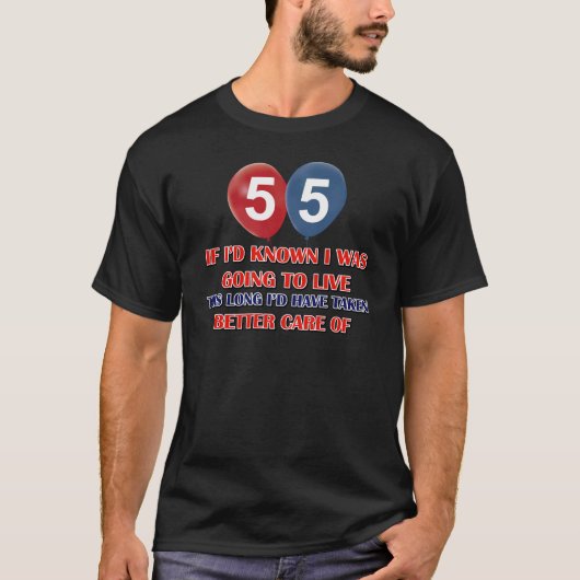 おもしろいな55歳の誕生日 Tシャツ (正面)