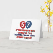 おもしろいな57歳の誕生日 カード (黄色い花)