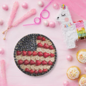 おもしろいな7月4日アメリカ米国の旗ののどのフルーツ ペーパープレート (パーティー)