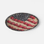 おもしろいな7月4日アメリカ米国の旗ののどのフルーツ ペーパープレート (アングル)