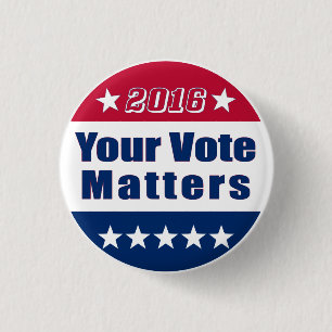 おもしろいな あなたの投票Matters 選挙2016年 缶バッジ